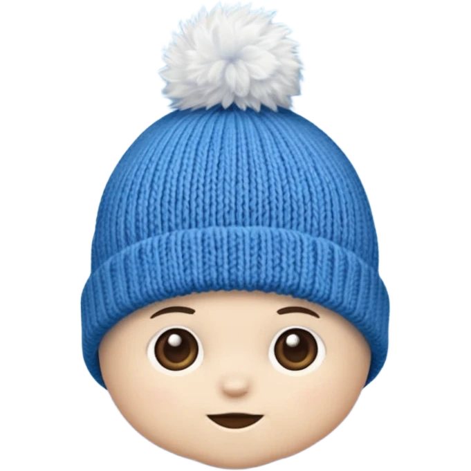 beanie with A fluffy pom-pom emoji