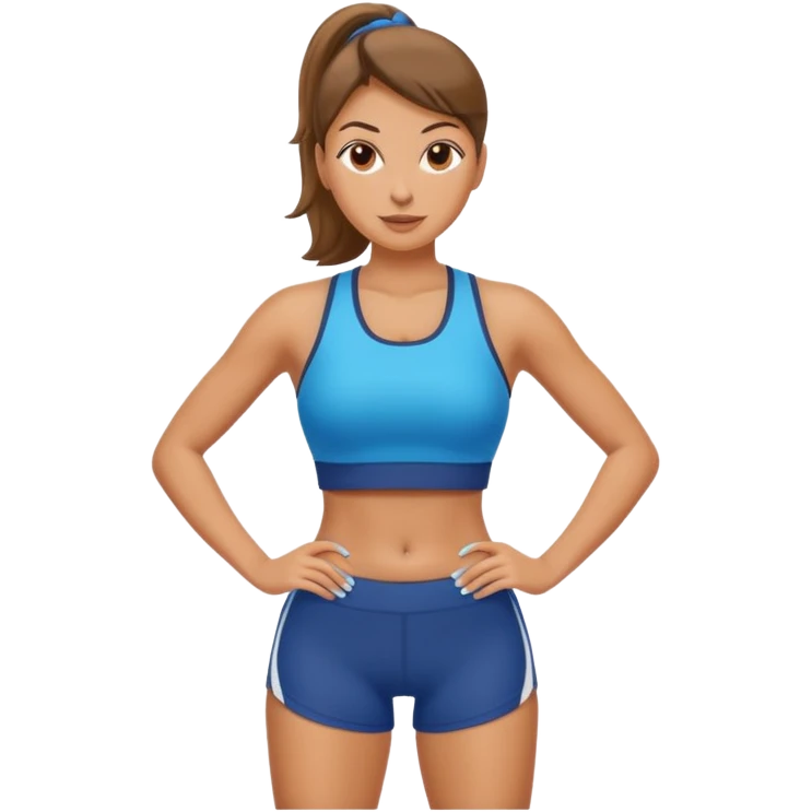 a female thigh emoji, athletic, close up emoji