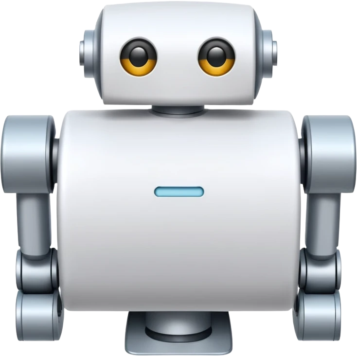 Un robot de papel higiénico emoji