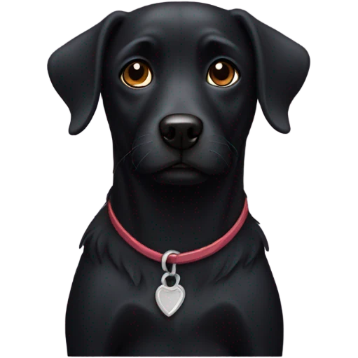 Black dog emoji