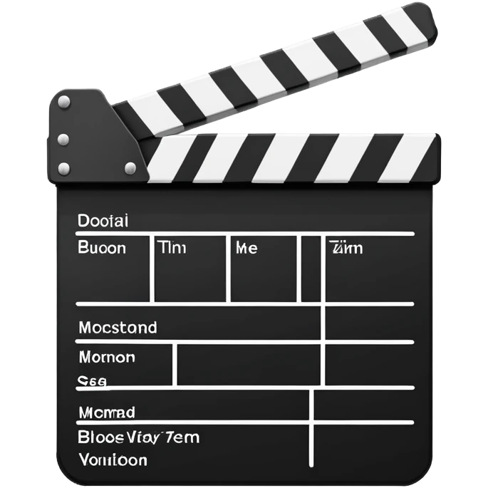 most minimal possible clapperboard, just a hint of the triangular clapper top, extreme simplification emoji