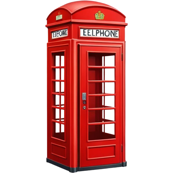 A red phone booth  emoji