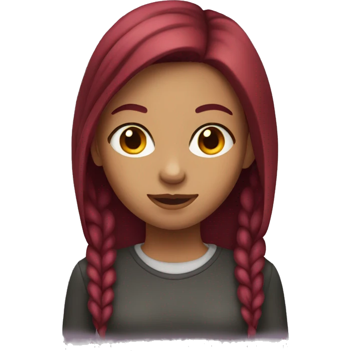 Girl with maroon hair  emoji