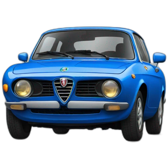 Blue alfa romeo emoji