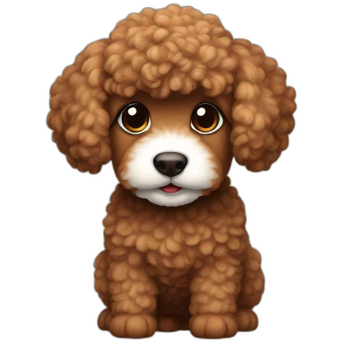 Brown mini pudel emoji