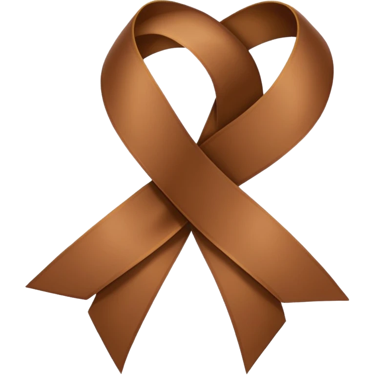 Brown ribbon and white copy paste emoji