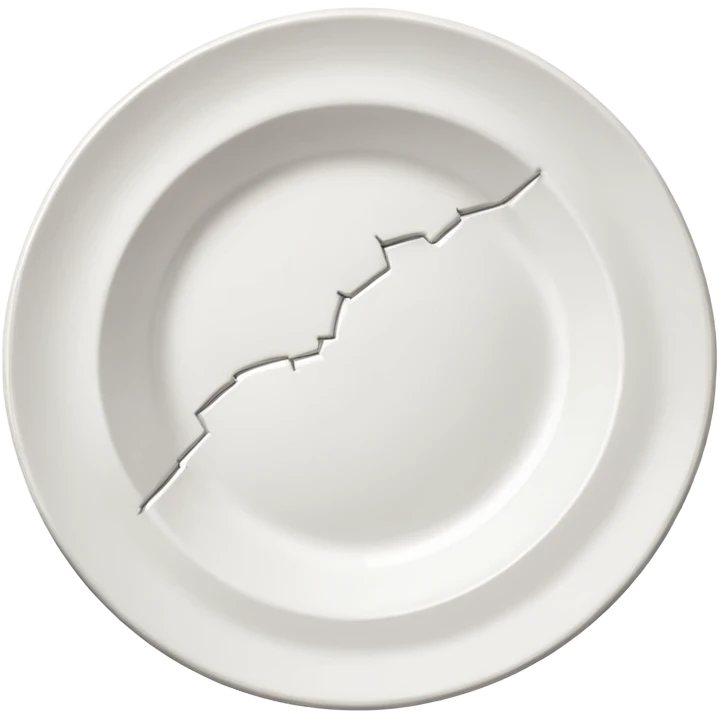 a broken rounded white plate emoji
