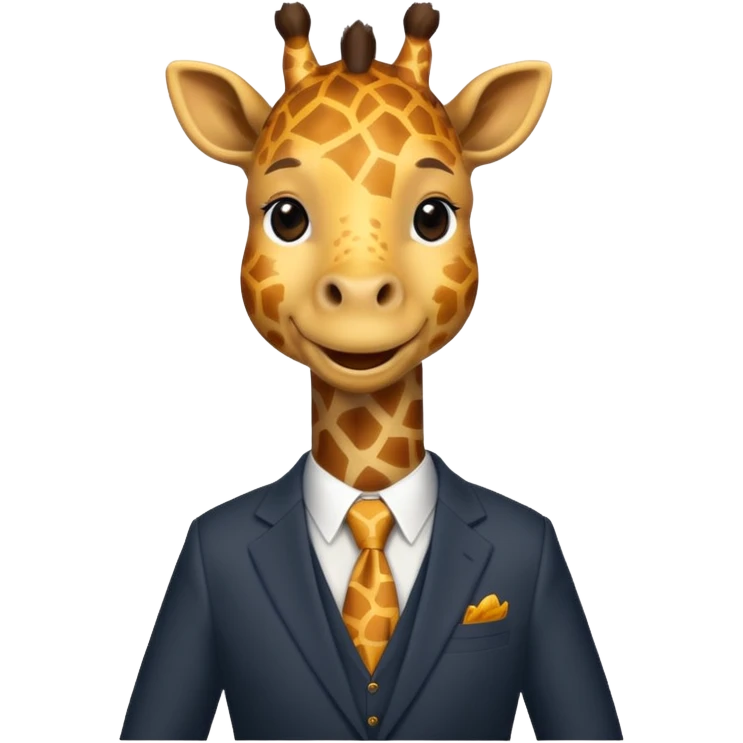 Giraffe in Italian attire  emoji