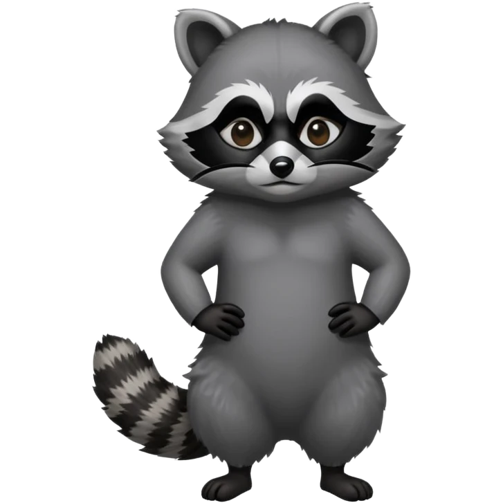 racoon with a body emoji