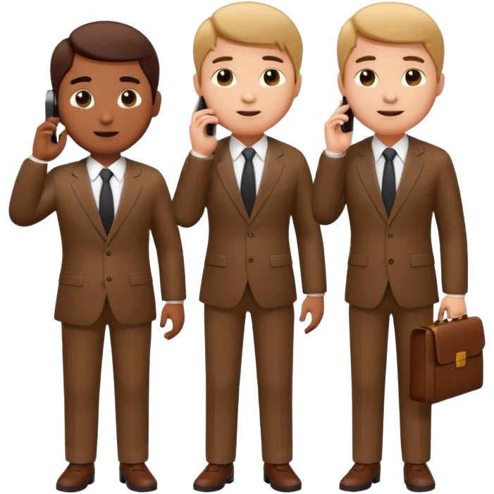 A 3D full body MNC Employee bitmoji talking on mobile with someone emoji