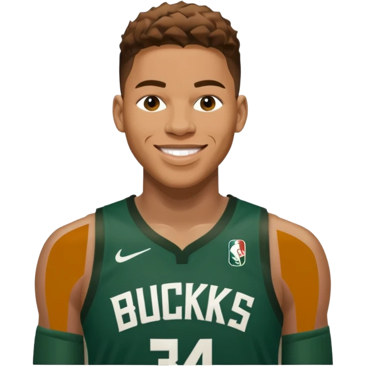 giannis smiling Milwaukee number 34 emoji