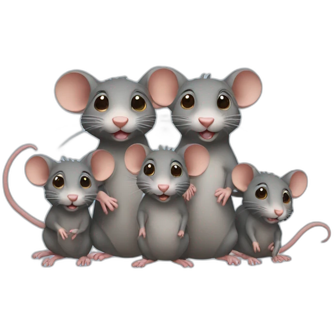 Family of rats emoji