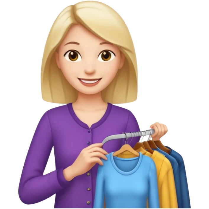 woman looking clothes emoji
