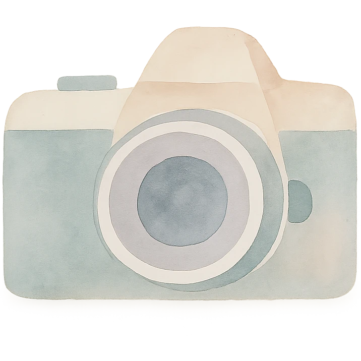 camera, watercolor art style emoji