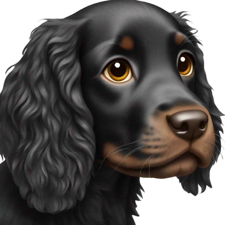 Black Field Spaniel Puppy emoji