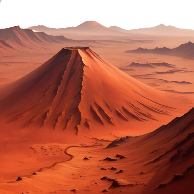 🔥 Cinematic Realistic Mars – A striking, high-resolution image of the Red Planet, featuring its iconic rust-colored terrain, deep canyons, and towering volcanoes. Swirling dust storms can be seen in the thin Martian atmosphere, with sunlight casting long shadows over its desolate, rocky landscape. emoji