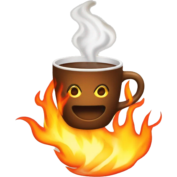 coffee on fire emoji