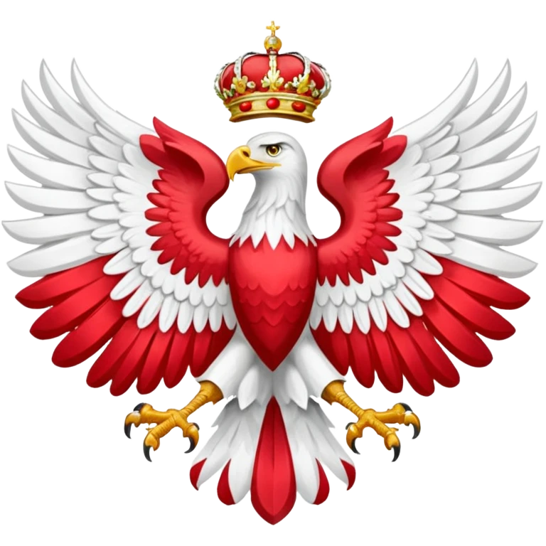 Polish flag with eagle emoji