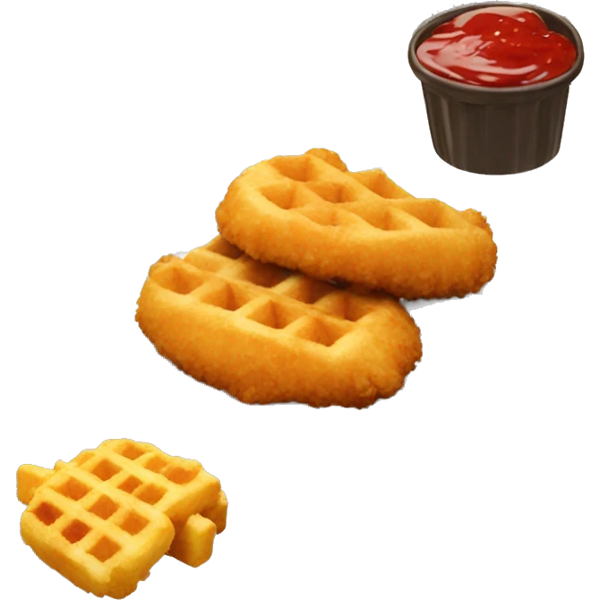 Chicken nuggets and waffle fries  emoji