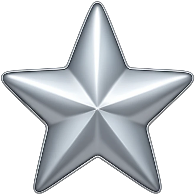 Silver aesthetic star emoji