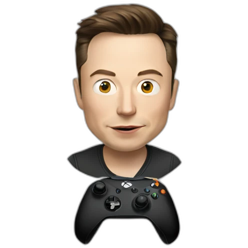 Elon Musk playing xbox emoji