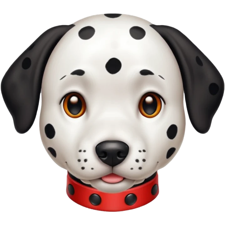 dalmatian with red collar emoji