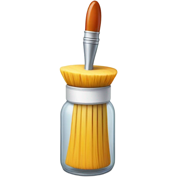 Paintbrush in prescription bottle emoji