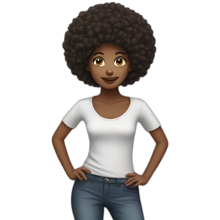 Afro girl emoji