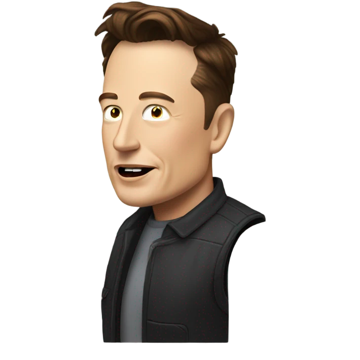 Elon musk wearing emoji