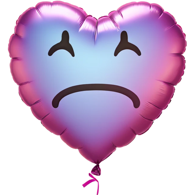 A foil balloon that’s say “I luv u” emoji