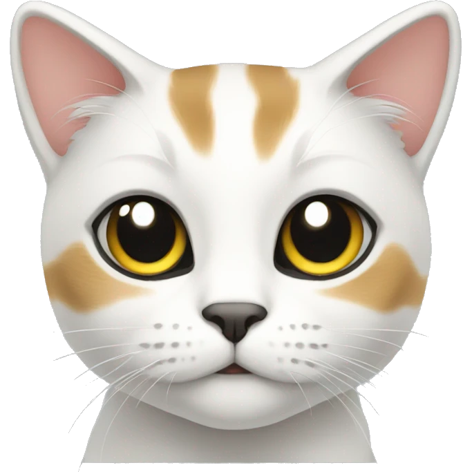 CAT white and black  emoji