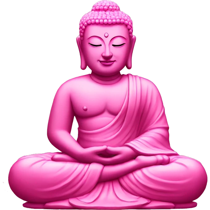 Pink Buddha statue  emoji