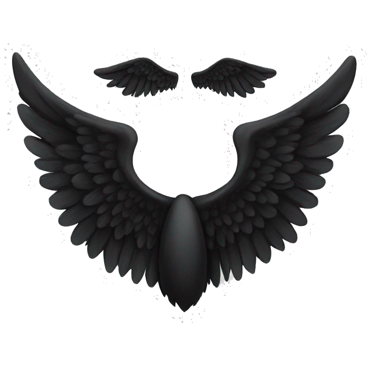 black angel wings emoji