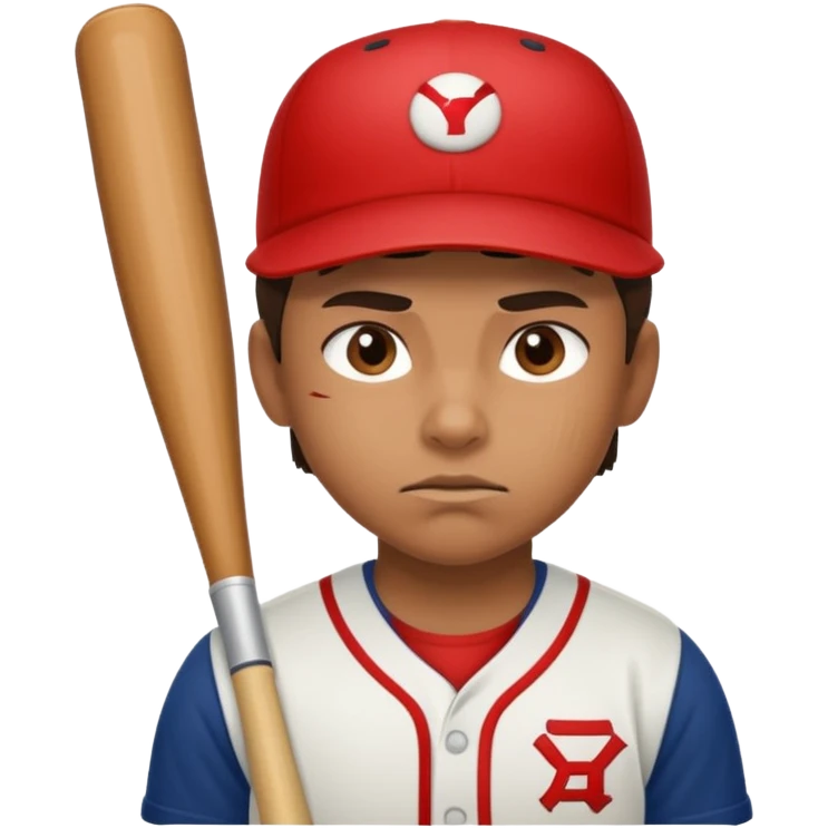 Tough baseball player emoji