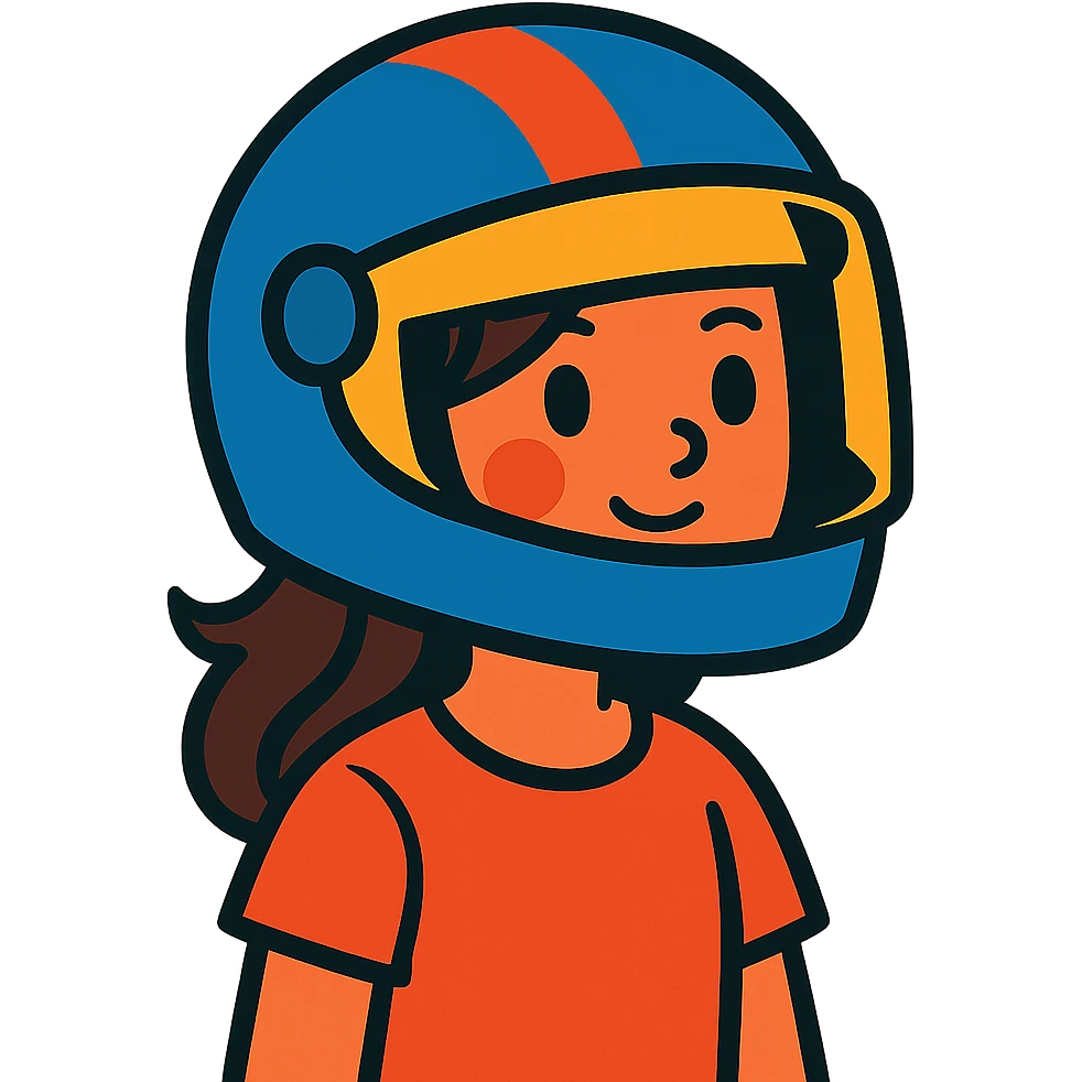 girl wearing a motorcycle helmet emoji