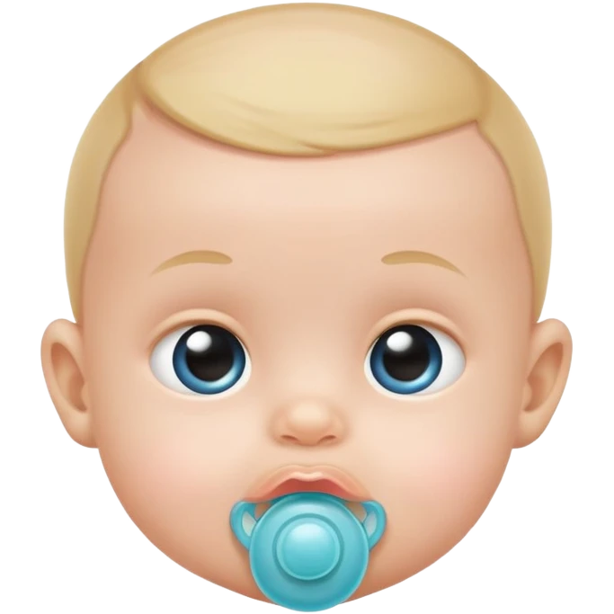Baby with pacifier emoji