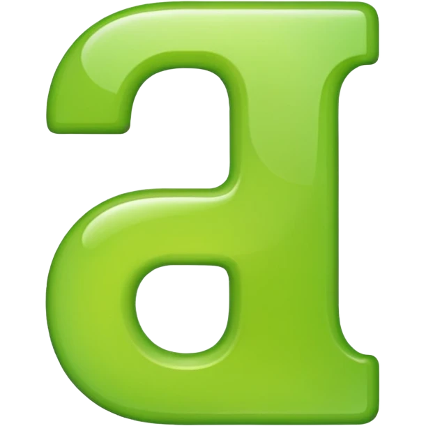 make emolji letter Б  light Green color emoji