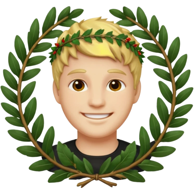 A detailed face emoji of Nero, the Roman emperor emoji