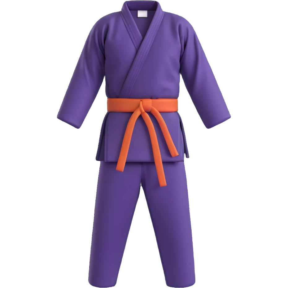 traditional karate gi white uniform with belt emoji
