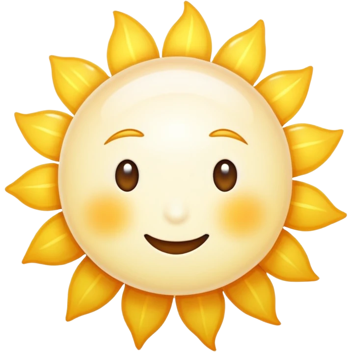 Bright white sun emoji