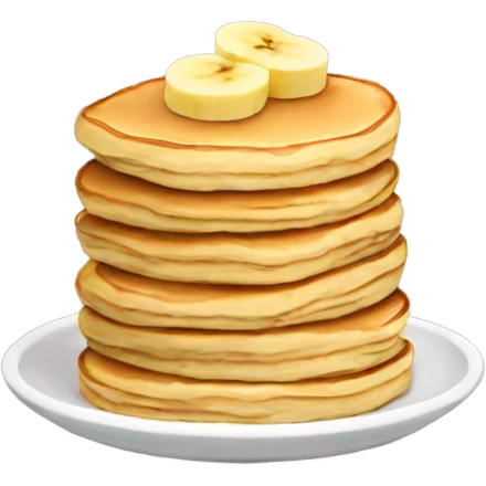 a cute peanut butter and banana pancake stack emoji
