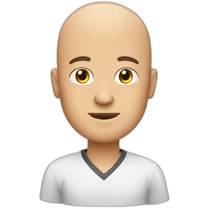 bald head man emoji