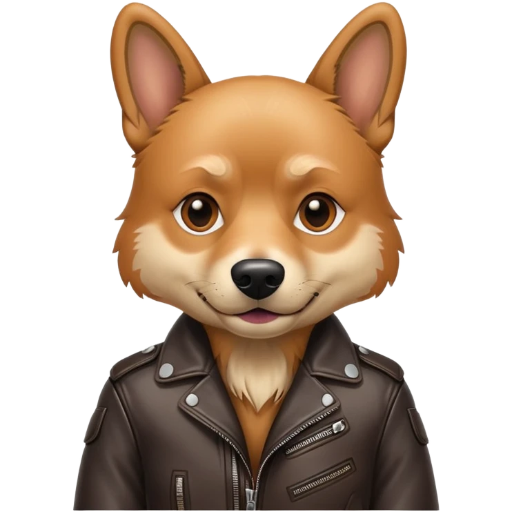 cool dog wearing leather jacket emoji