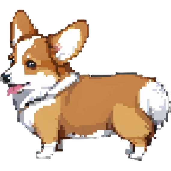 corgi showing his booty and farting emoji
