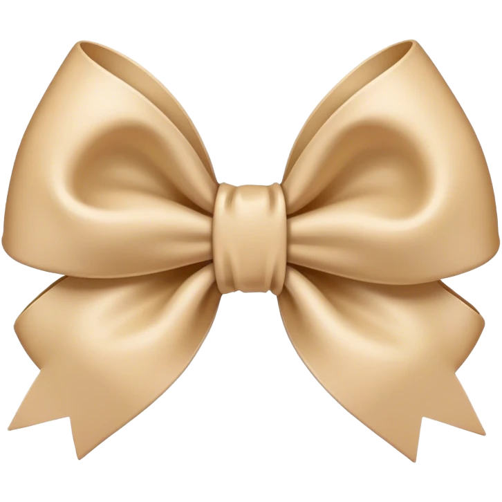Beige bow emoji