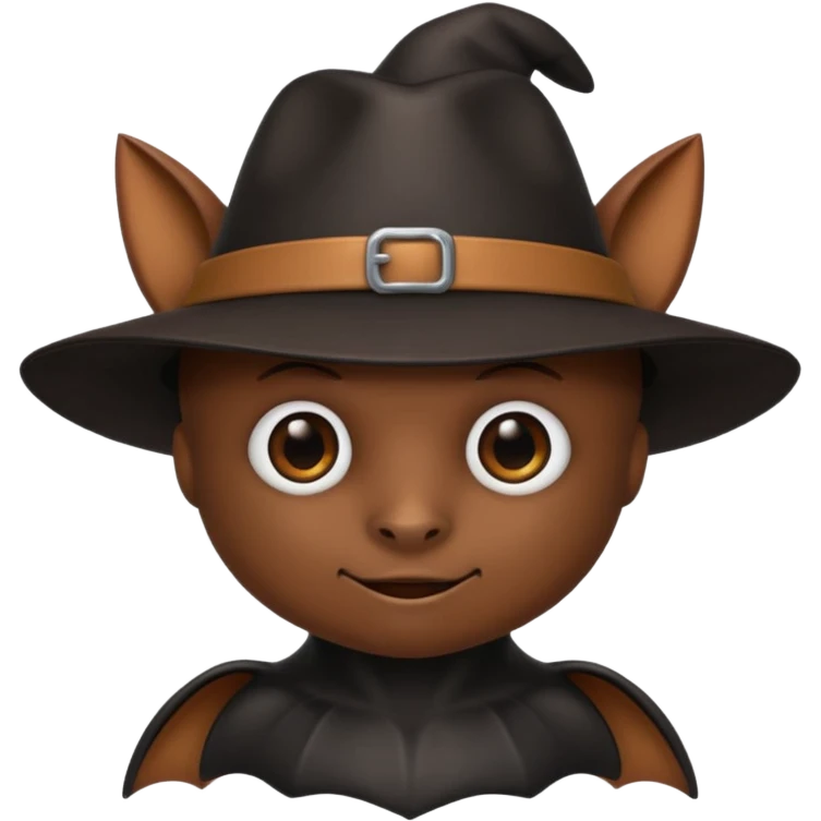 balck bat with hat emoji
