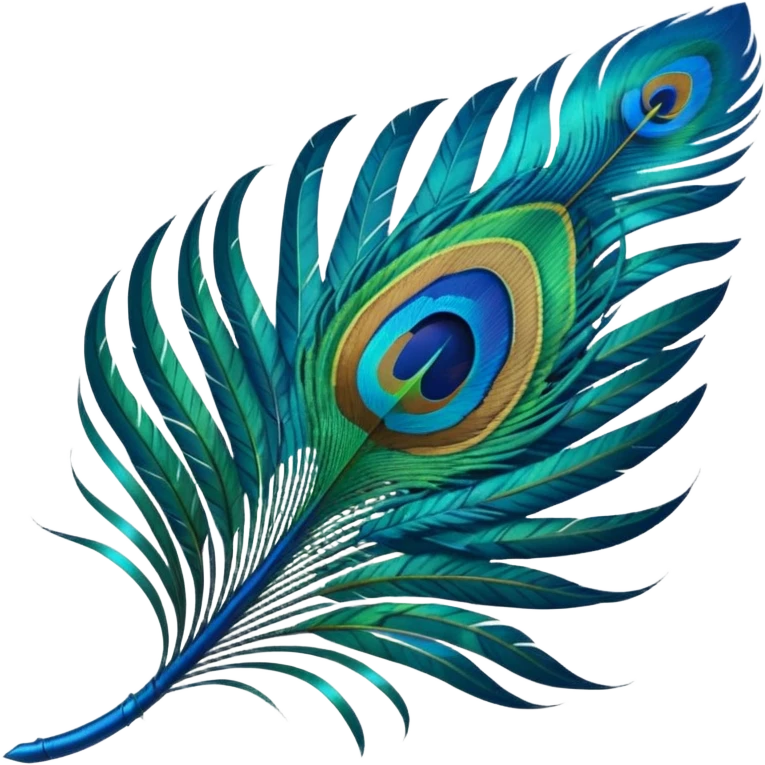 Peacock feather emoji