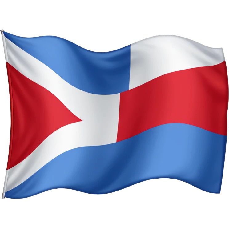 Emoji du drapeau de la Yougoslavie avec un drapeau en ligne comme celui de l’Allemagne avec en haut du bleu au milieu du blanc avec un étoile et en bas du rouge  emoji