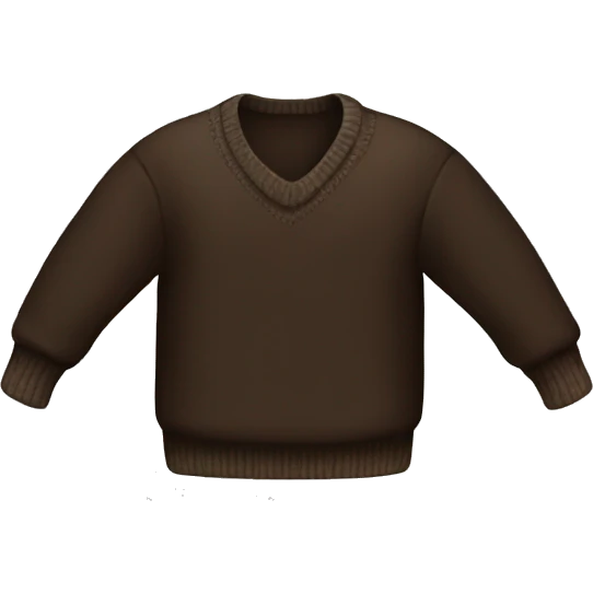 Dark brown sweater emoji