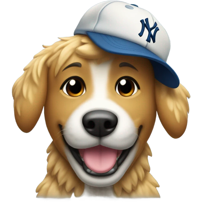 Furry chien avec casquette yankee / Wink emoji